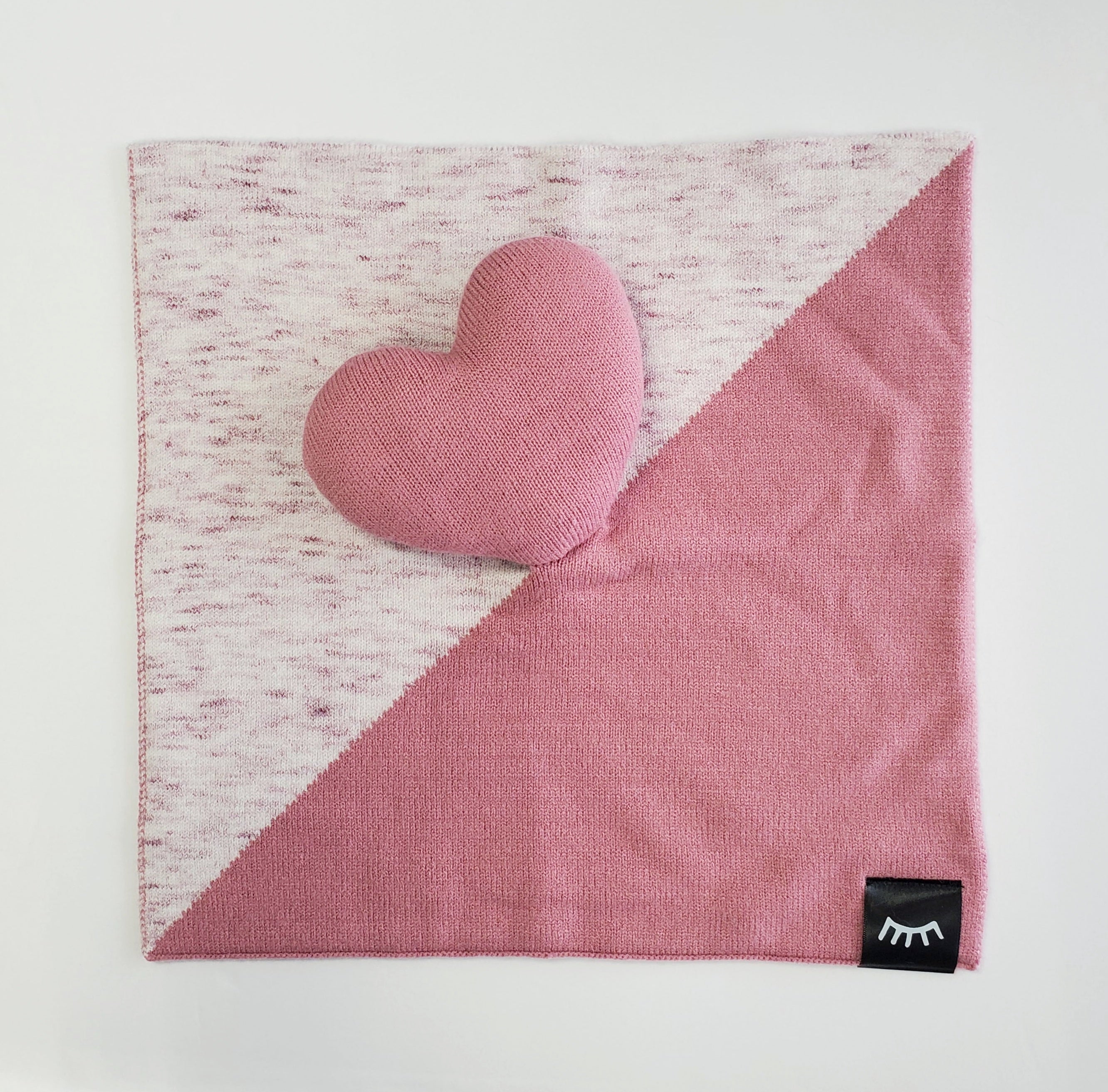 Heart Knit Minky Lovey