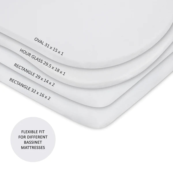 Bassinet Sheet Set - SOLID WHITE