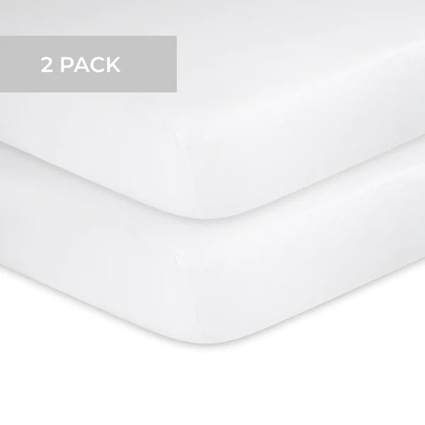 Crib Sheet Set - SOLID WHITE SHEETS