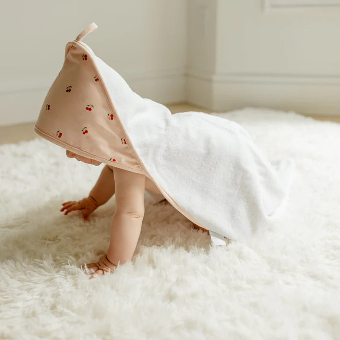 Hooded Towel & Washcloth | PINK CHERRIES