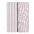 Waterproof Changing Pad Cover / Cradle Sheets Set I MAUVE PINK STRIPES & SPLASH