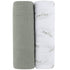 Cotton Muslin Swaddle Blanket - EUCALYPTUS & SAGE - 2 PACK