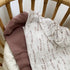 Cotton Muslin Swaddle Blanket -  LAVENDER LEAF AND SOLID LAVENDER - 2 PACK