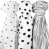 Cotton Muslin Swaddle Blanket - B&W ABSTRACT COMBO - 3 PACK