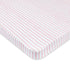 Waterproof Pack N Play / Portable Crib Sheet - MAUVE PINK STRIPES & SPLASH