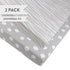 Pack N Play / Mini Crib Sheet Set - GREY AND WHITE ABSTRACT