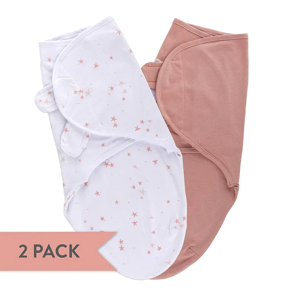 Adjustable Swaddle Blanket | PINK STARS