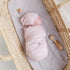 Jersey Knit Cotton Swaddle Blanket and Beanie Gift Set - PINK