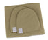 Jersey Knit Cotton Swaddle Blanket and Beanie Gift Set - KHAKI