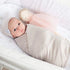 Jersey Knit Cotton Swaddle Blanket and Beanie Gift Set - TAN
