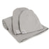Jersey Knit Cotton Swaddle Blanket and Beanie Gift Set - GREY