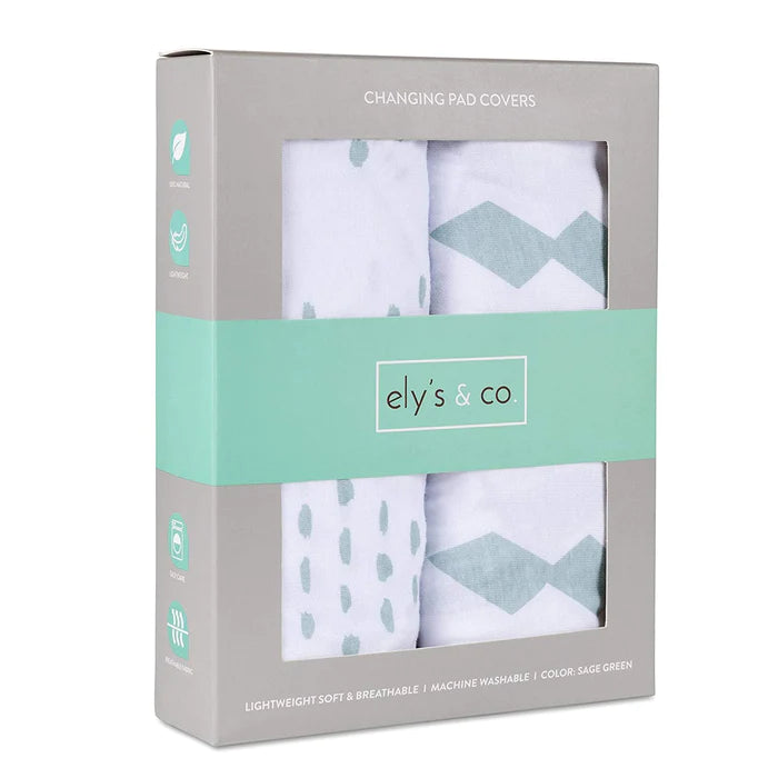 Changing Pad Cover / Cradle Sheet Set I SAGE DIAMOND