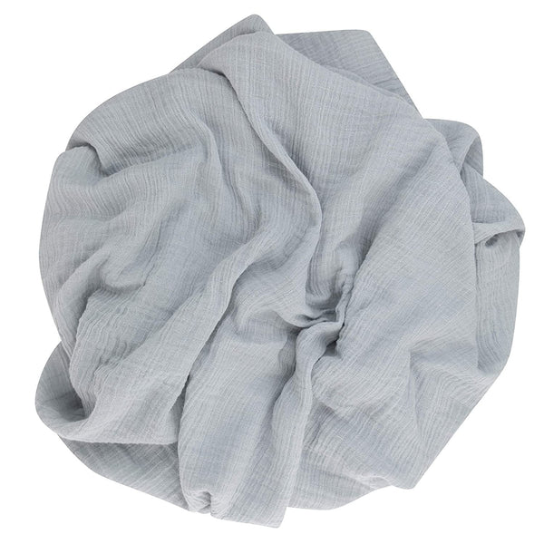 Cotton Muslin Swaddle Blanket - MISTY BLUE