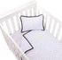 Four Piece Baby Crib Set I BLACK & WHITE POLKA DOT DESIGN