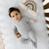 Waterproof Crib | Toddler Bed Sheet Set - MISTY BLUE SPLASH & STRIPES
